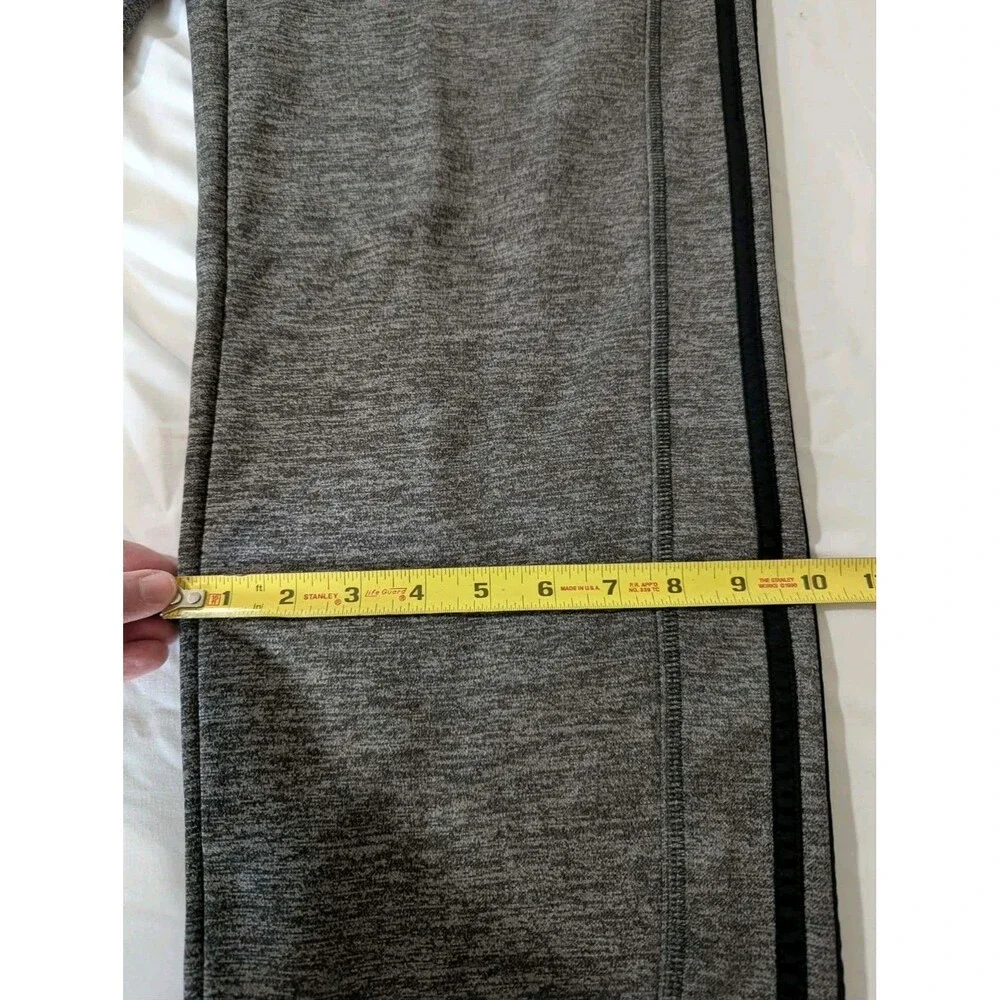 Adidas Climawarm Mens XL Gray Heather Fleece Track Pants Sweatpants 3-Stripe